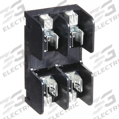 MERSEN Fuse Block: Open Block Design, 2 Pole, 250 V AC, Box Lug - Fuse Blocks for UL Class RK1 & RK5 Fuses