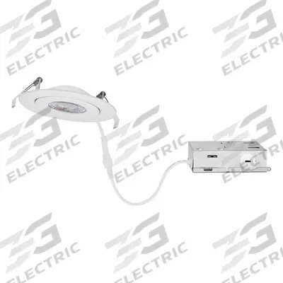 SYLVANIA Downlight Gimbal: 4 in Dia, 650 lm, 2700K/3000K/3500K/4000K/5000K, 9 W - Low-Profile Canless Downlights