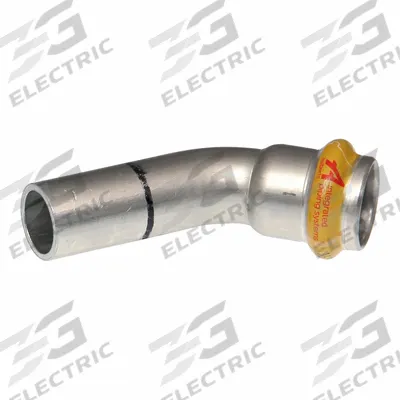 APOLLO Crimp Elbow Fitting: 1 in Pipe x 1 in Pipe Size, Press-fit x FTG, HNBR - Gas Stainless Steel Press Pipe Fittings