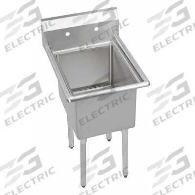 ELKAY Kitchen Sink: 1 Bowls, 43 3/4 in Overall Ht, 29 3/4 in Overall Lg - One-Bowl Freestanding Kitchen & Bar Sinks without Faucets
