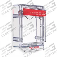 SAFETY TECHNOLOGY INTERNATIONAL Fire Alarm Protective Cover: Wall Mount, Surface Mount Mounting (MPN STI-1130). Key specifications — Legend: IN CASE OF FIRE - LIFT COVER ACTIVATE FIRE ALARM; Color: Clear; Brand: SAFETY TECHNOLOGY INTERNATIONAL; Mounting Style: Surface Mount; Mounting Location: Wall Mount; Product Type: Pull Station Guard.