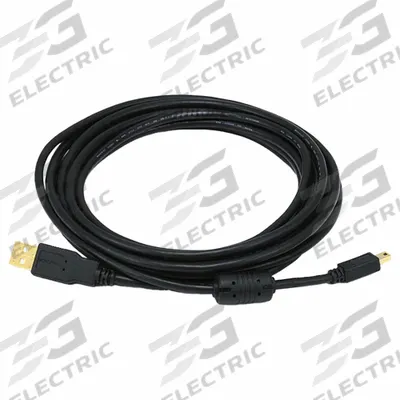 MONOPRICE Standard USB Cable: Type A End 1, Mini B End 2, Black, 10 ft Lg - Standard USB & Lightning Cables