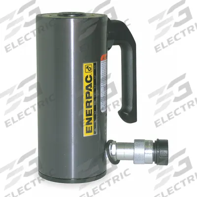 ENERPAC Hydraulic Ram: Single Acting, 50 ton Nominal Capacity, 6 in Nominal Stroke Lg - Lightweight Rams