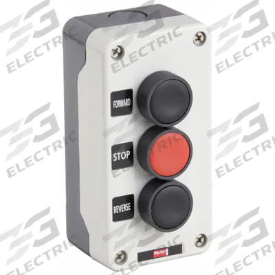 Dayton Control Station: (3) Push Buttons, 0 Pilot Lights, 2NO/1NC - Push-Button Control Stations