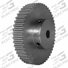DAYTON Timing Pulley: Modified Curvilinear, Fixed, For GT Timing Belt Section, For 9 mm Belt Wd (MPN 50-5P09-6A5). Key specifications — attr1328801: DAYTON; attr1328807: Clear Anodized; attr1328808: Powerhouse®.