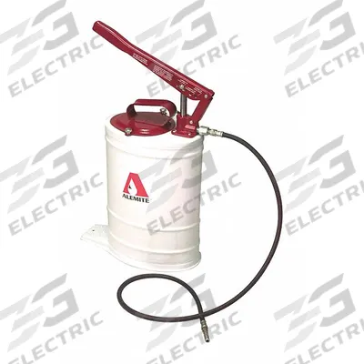 ALEMITE Hand Pump: Lever Action, Pump with Hose & Spout, 9.4 gal per stroke - Lever Handle Grease Drum Pumps