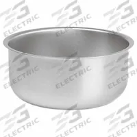 APPROVED VENDOR Sponge Basin: Stainless Steel, 48 oz Capacity, 6 1/2 in Overall Dia, 3 in Overall Ht (MPN 87414). Key specifications — Color: Silver; Brand: APPROVED VENDOR; Material: Stainless Steel.