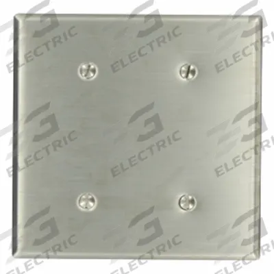 LEVITON Wall Plate: Blank, 2 Gang - General Purpose Wall Plates