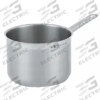 VOLLRATH Sauce Pan: 4 qt Capacity, Stainless Steel, Welded, Stainless Steel Handle, NSF Certified (MPN 3803). Key specifications — NSF Certified: Yes; Body Material: Stainless Steel; Cover Type: Flat; Brand: VOLLRATH; Body Style: Straight; Handle Material: Stainless Steel; Handle Type: Welded; Material: Stainless Steel.