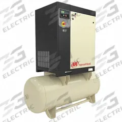 INGERSOLL RAND Rotary Screw Air Compressor: Horizontal, 15 hp, 56.1 cfm, 120 gal Tank, 230V AC (MPN R11I-A125/120-230-3). Key specifications — attr48606: Three; attr48593: 230V AC; attr48578: INGERSOLL RAND; attr110305: Not Included.