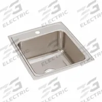 JUST MANUFACTURING Bowl Drop-In Sink: 22 in Overall Lg, 19 1/2 in Overall Wd, 10 1/8 in Bowl Dp (MPN SLX2219A4-J). Key specifications — Brand: JUST MANUFACTURING; Color Family: Silver/Gray.