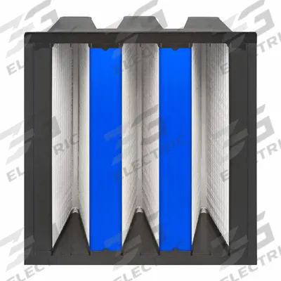 GRAINGER V-Bank Air Filter: 20 in x 20 in x 12 in, Fiberglass, Single Header - MERV 15 V-Bank Air Filters