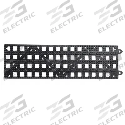 SAN JAMAR Bar Mat: 12 in Overall Lg, 3 1/2 in Overall Wd, Black, Plastic, Interlocking - Bar Mats