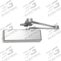LCN Door Closer: Parallel Mounting Type, Grade 1 - Heavy Duty, Aluminum, 12 1/4 in Lg, 2 1/4 in Wd (MPN 4111-CUSH LH AL). Key specifications — Manufacturer Part Number: 4111-CUSH LH AL; Brand: LCN; Closer Series: 4110; Closer Type: Non-Hold Open; Location Use: Interior/Exterior; Spring Type: Adjustable; Product Type: Door Closer; Spring Size: 6.