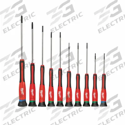 MILWAUKEE Screwdriver Set: 1-10 Pieces, 10 Pieces, Phillips/Slotted/Torx Tip - General Purpose Screwdriver Sets
