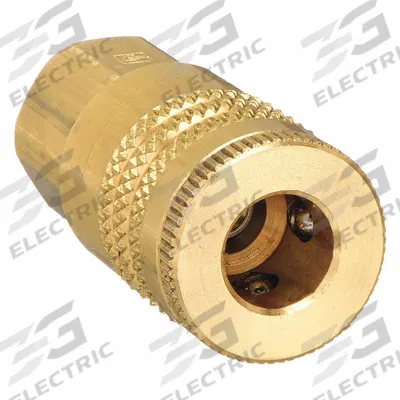 PARKER Quick Connect Hose Coupling: 1/2 in Body Size, 1/2 in Hose Fitting Size - Industrial Interchange Brass Quick-Connect Air Coupling Bodies