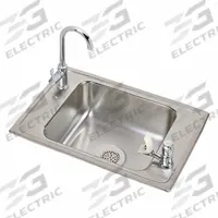 ELKAY Classroom Sink: Single Manual Handle, Lever, 25 in Overall Lg, 17 in Overall Wd, Brushed Satin (MPN CDKAD2517VRC). Key specifications — Brand: ELKAY; Sink Material: Stainless Steel.