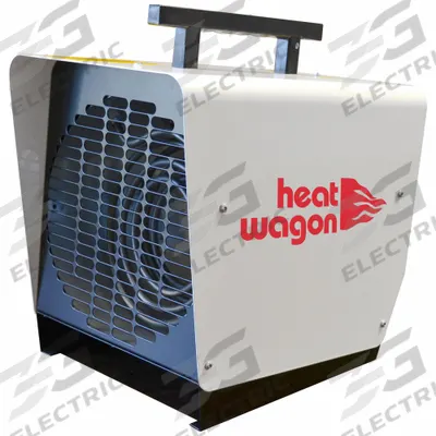 HEAT WAGON Portable Electric Salamander Heater: 3KW Watt Output, 6-15P - Portable Standard Electric Jobsite & Garage Heaters