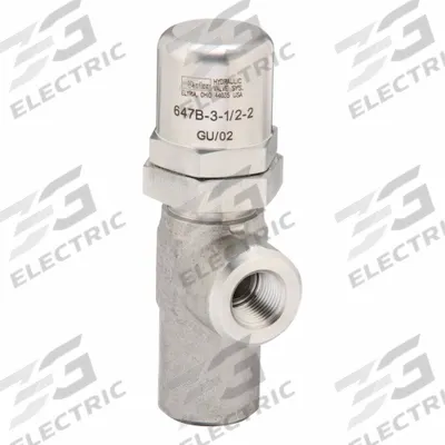 Parker Pressure Control Valve: 10 gpm, 90 psi Max Set, Stainless Steel - Soft-Seat Pressure Control Valves