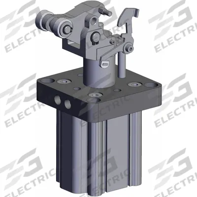 SMC Stopper Air Cylinder: 50 mm Bore Dia, 30 mm Stroke Lg, Flange Mounting - Pallet Stopping Extruded Cylinders