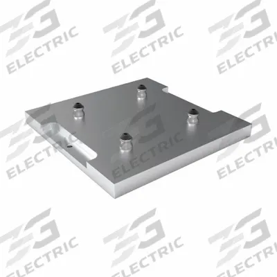 VEKTEK Fixture Plates: Aluminum, Rectangular, 104.5 lb Wt, 396 mm W x 396 mm L x 72 mm H - Zero Point System Fixture Plates