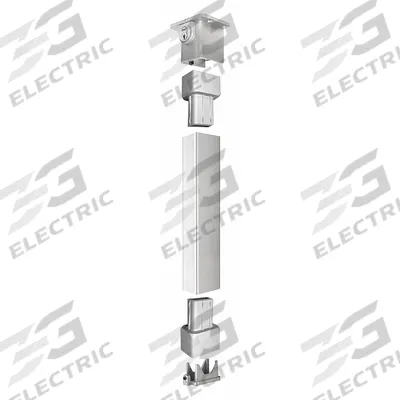 BEST Door Mullion: 2 in Lg (MPN RM0KR822689) - Keyed Removable Mullions