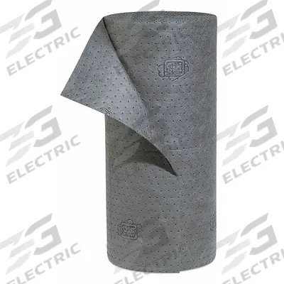 PIG Sorbent Roll: 150 ft Lg, 30 in Wd, Gray, Polypropylene, 150 ft Roll Lg - Sorbent Rolls