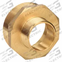 MOON AMERICAN Fire Hose Adapter: 1 1/2 in Compatible Pipe Size, NPT x NH, Straight, Brass, Hex, Cast (MPN 358-1562521). Key specifications — attr660750: NPT x NH; attr660755: 1-1/2 in x 2-1/2 in.