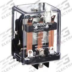 OMRON General Purpose Relay: Socket Mounted, 10 A Current Rating, 12V DC, SPDT, 5 Pins/Terminals (MPN MJN1C-N-DC12). Key specifications — Brand: OMRON; Base Type: Square; Mounting Style: Plug-In; Pin Shape: Flat; Electrical Connection: Quick-Connect; Manufacturer Part Number: MJN1C-N-DC12; Series: MJN Series.