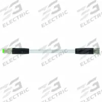 Cordset: M8 Male Straight X M8 Female Straight, 3 Pins, Gray, PVC, 10 m Cable Lg, 24 AWG Wire Size (MPN 7000-88001-2101000). Key specifications — Cable Jacket Color: Gray; End 1 Mounting Orientation: Straight; End 1 Gender: Male; End 1 Connection Type: M8; Cable Jacket Material: PVC; Brand: MURRELEKTRONIK; IP Rating: IP65; End 2 Connection Type: M8.