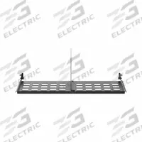 PANDUIT Trunk Slack Plate: Full-Wd, 4 RU, 8 7/8 in Dp, Black Steel, 5 13/16 in Ht, 17 9/16 in Wd (MPN FLEX-PLATE4U). Key specifications — Brand: PANDUIT; For Use With: HD Flex Enclosures; Rack Width Type: Full-Width.