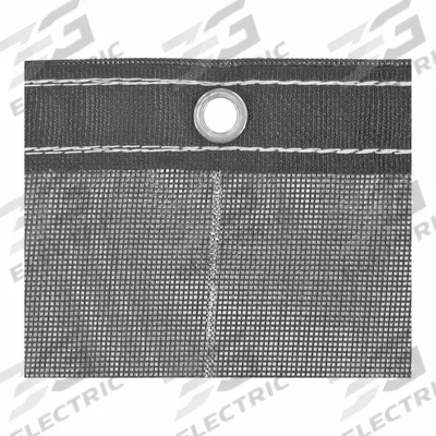 BUYERS PRODUCTS Tarp: 15 ft Lg, 7 ft Wd, Std Duty, 10 mil, Polyester, Black, 12 oz/sq yd - Mesh Tarps