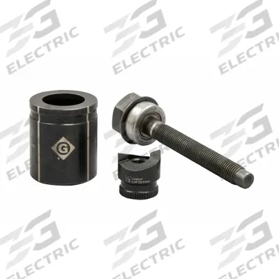 GREENLEE Knockout Punch Set: 10 ga Sheet Metal Capacity (Steel), 57/64 in Nominal Size - Greenlee Knockout Punches & Dies