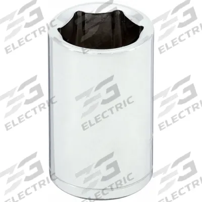 WESTWARD Socket: SAE, 1/2 in Drive Size, 5/8 in Socket Size, 6-Point, Std, Chrome - 1/2" Drive Hand Sockets