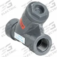 HAYWARD Y Check Valve: Piston, Y-Style Valve Body, 1 1/2 in Pipe Size, FNPT x FNPT, PVC, Female, NPT (MPN YC10150TE). Key specifications — Brand: HAYWARD.