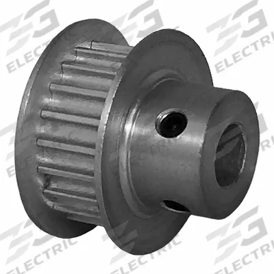 Dayton Timing Pulley: Curvilinear, Fixed, For 6 mm Belt Wd, 20 Teeth, 3 mm Pitch - HTD Section Fixed-Bore Timing Pulleys with Hub