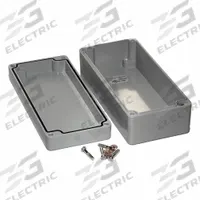 HAMMOND Enclosure: Die-Cast Aluminum, 6 in x 3 in x 2 in, NEMA 12/13/4/4X/6/6P, Screw On (MPN 1590Z135GY). Key specifications — Brand: HAMMOND; Closure Method: Screws; Knockouts: Not Included.