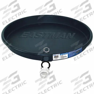 APPROVED VENDOR Water Heater Pan: Plastic, 24 in OD, 22 in ID - Plastic Water Heater Drain Pans