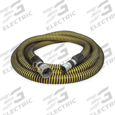 APPROVED VENDOR Suction and Discharge Hose: 1 1/2 in Hose Inside Dia., 26 psi, Black/Yellow - Polyethylene Water Suction & Discharge Hose Assemblies with Polyethylene Double Helix Reinforcement