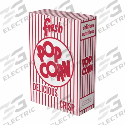 FIELD Popcorn Box: 2.3 oz Size, Paperboard, FCFW-070 - Popcorn Bags and Boxes