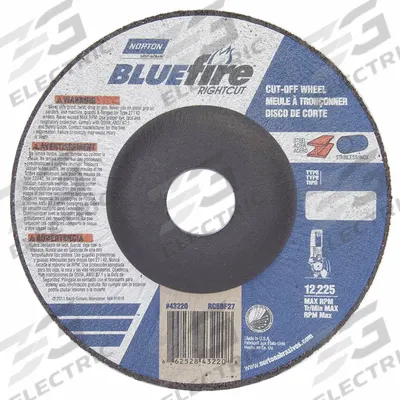 NORTON Depressed Center Cut-Off Wheel: Type 27, 5" x 1/16" x 7/8", Zirconia Alumina - High-Performance Cut-Off Wheels for Carbon & Stainless Steel