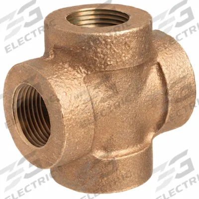 USA INDUSTRIALS Metal Pipe Cross: Cross, 3/4 in x 3/4 in x 3/4 in x 3/4 in, Class 250 - Threaded Medium-Pressure Pipe Fittings