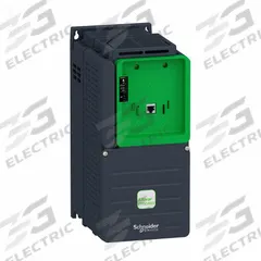 SCHNEIDER Variable Frequency Drive: In Phase Three, Out Phase Three, 15 hp, No Bypass, Programmable (MPN ATV630D11N4ZU). Key specifications — Style: Compact; Color: Black/Green; Output Phase: Three.