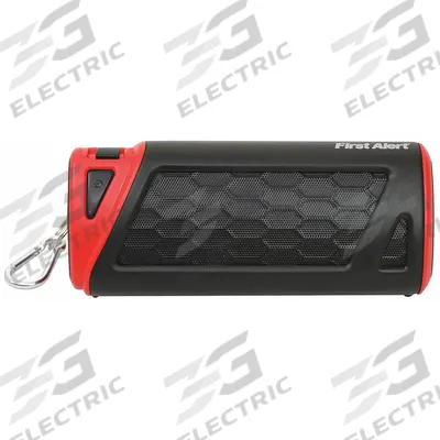 FIRST ALERT Speaker: 3 1/4 in Overall Wd, 3 in Overall Ht, 5V DC - Desktop Speakers