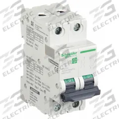 SCHNEIDER IEC Supplementary Protector: 10 A Amps, 500V DC, 5kA at 250V DC, Screw Clamp, C60H-DC, B (MPN M9U11210). Key specifications — Terminal Connection: Screw Clamp; AC Voltage Rating: Not Rated; Curve Type: B; DC Voltage Rating: 500V DC; Max. AIR Rating: 5kA at 250V DC; Series: C60H-DC; Brand: SCHNEIDER.