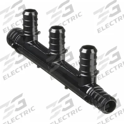 ZURN PEX Manifold: Polysulfone, 3/4 in, 1/2 in, 1 Inlets, 4 Outlets - Plumbing & Heating Branch Manifolds