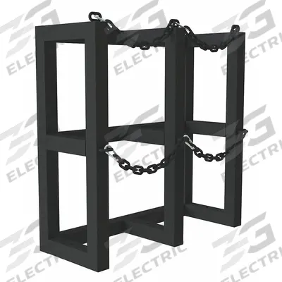 DURHAM MFG Gas Cylinder Rack: Vertical, 30 in x 12 in x 30 in - Vertical Gas Cylinder Racks