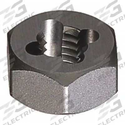 CLE-LINE Hex Threading Die: 3/4"-10 UNC, 1 7/16 in Hex Wd, High Speed Steel (MPN C77628) - Solid Hex Rethreading Dies