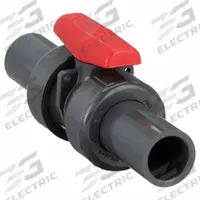 SPEARS Manual Two-Way Ball Valve: 3/4 in, PVC, Straight, Socket x Socket, Std Port Ball Port, Tee (MPN 3622R-007). Key specifications — attr1008170: SPEARS; attr1017899: Tee.