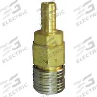 HANSEN Quick Connect Hose Coupling: 1/4 in Body Size, 1/4 in Hose Fitting Size, Sleeve, Male (MPN 1600P). Key specifications — Brand: HANSEN; Coupling Locking Type: Sleeve; Hose Fitting Gender: Male.